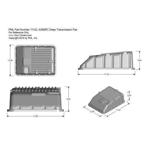 PML COVERS AISIN AS69RC DEEP TRANSMISSION PAN 13-24 RAM 6.7L CUMMINS / 16-19 NISSAN TITAN XD