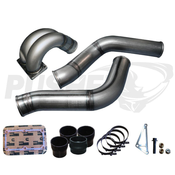 2013-2018 Cummins C&C 3.5" Mega Intake System w/ Passenger-Side Intercooler Tube (PRC1318MW_XXCC)