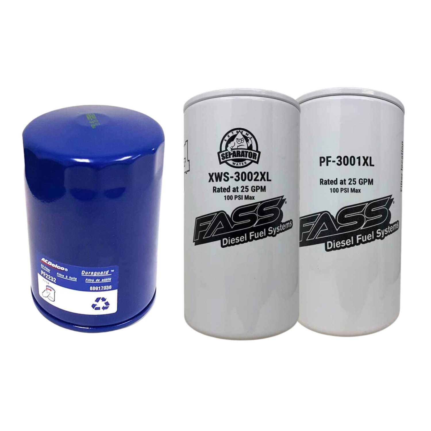 Mullet Diesel Performance 01-19 Chevrolet/GMC 6.6L Duramax Oil Filter & XL FASS Filters Kit