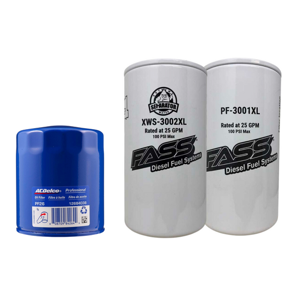 Mullet Diesel Performance 20-23 Chevrolet/GMC 6.6L Duramax Oil Filter & XL FASS Filters Kit