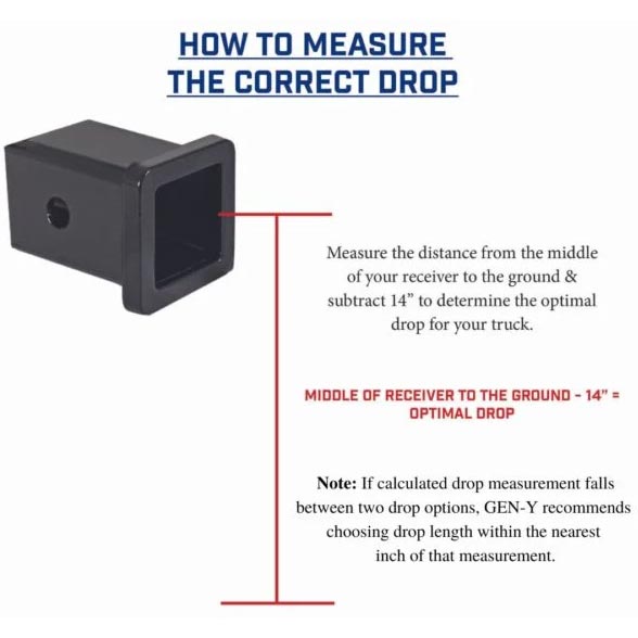 GEN-Y HITCH GH-623 MEGA-DUTY 21K DROP HITCH W/PINTLE LOCK - 6