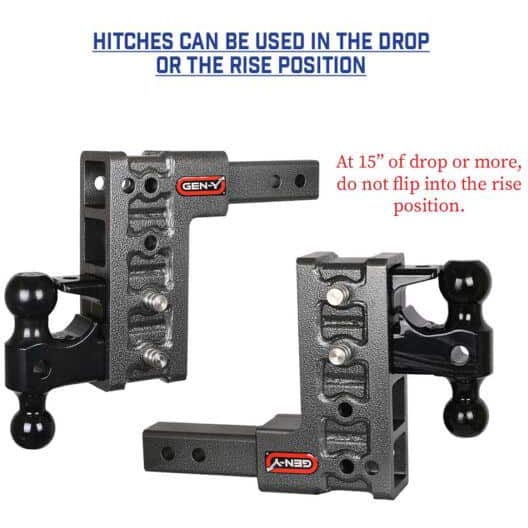 GEN-Y HITCH GH-623 MEGA-DUTY 21K DROP HITCH W/PINTLE LOCK - 6