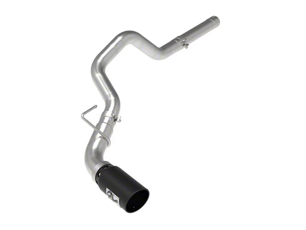 AFE Large Bore-HD 2.50-Inch DPF-Back Single Exhaust System with Black Tip; Side Exit