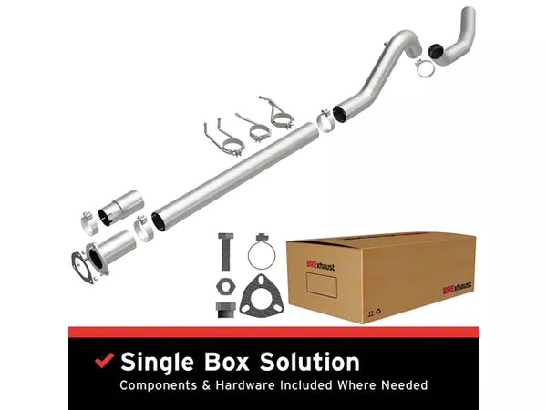 BRExhaust Direct-Fit Single Exhaust System; Side Exit