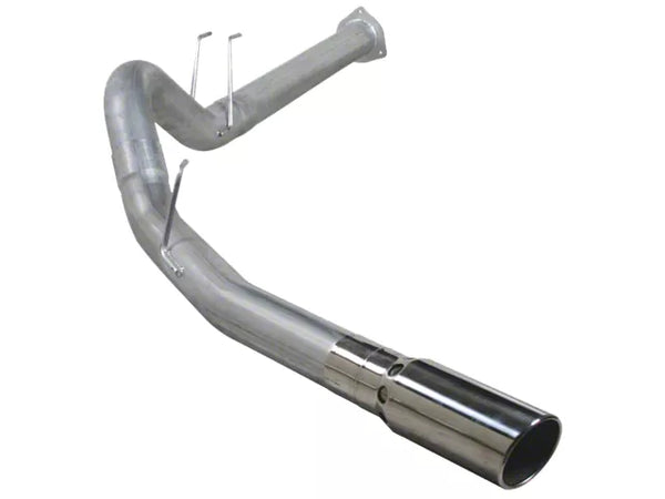 4-Inch Aluminized Steel DPF-Back Single Exhaust System with Polished Tip; Side Exit