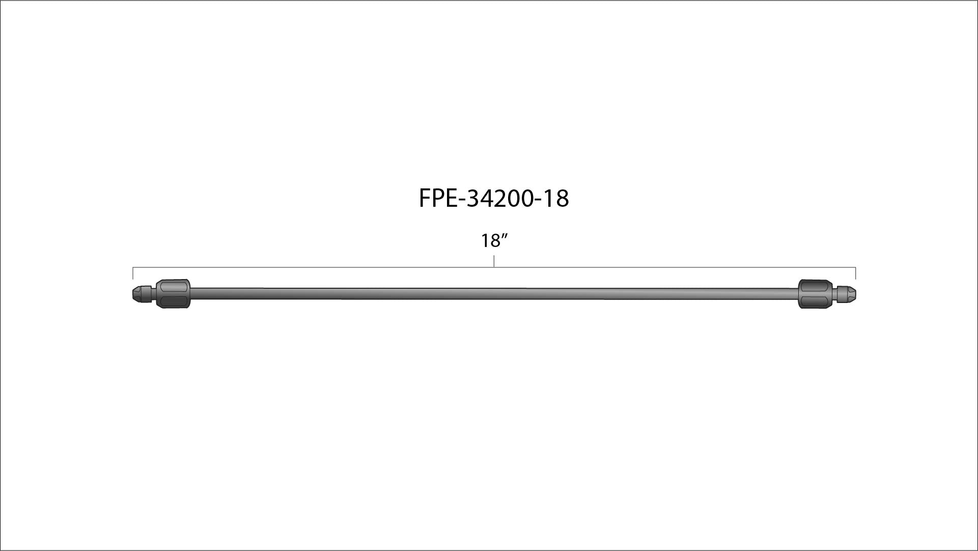 18 Inch High Pressure Fuel Line 8mm x 3.5mm Line M14 x 1.5 Nuts Fleece Performance