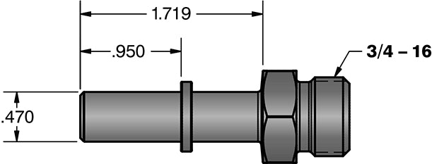 12mm Quick Connect to 3/4 Inch-16 O-ring (-8 AN) Fleece Performance